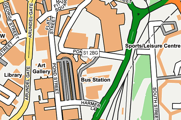 S1 2BG map - OS OpenMap – Local (Ordnance Survey)