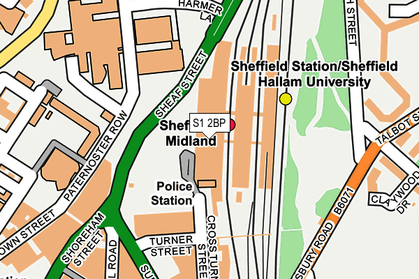 S1 2BP map - OS OpenMap – Local (Ordnance Survey)