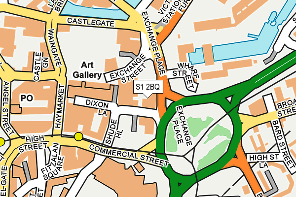 S1 2BQ map - OS OpenMap – Local (Ordnance Survey)