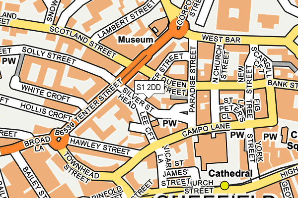 S1 2DD map - OS OpenMap – Local (Ordnance Survey)