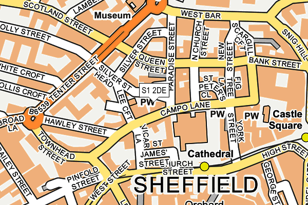 S1 2DE map - OS OpenMap – Local (Ordnance Survey)