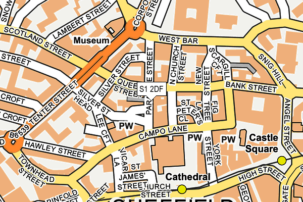S1 2DF map - OS OpenMap – Local (Ordnance Survey)