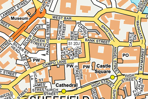 S1 2DJ map - OS OpenMap – Local (Ordnance Survey)