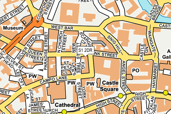 S1 2DR map - OS OpenMap – Local (Ordnance Survey)