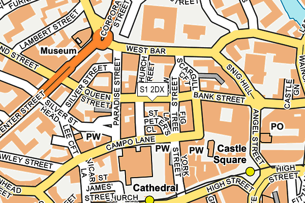 S1 2DX map - OS OpenMap – Local (Ordnance Survey)