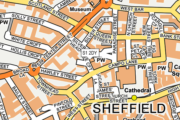 S1 2DY map - OS OpenMap – Local (Ordnance Survey)