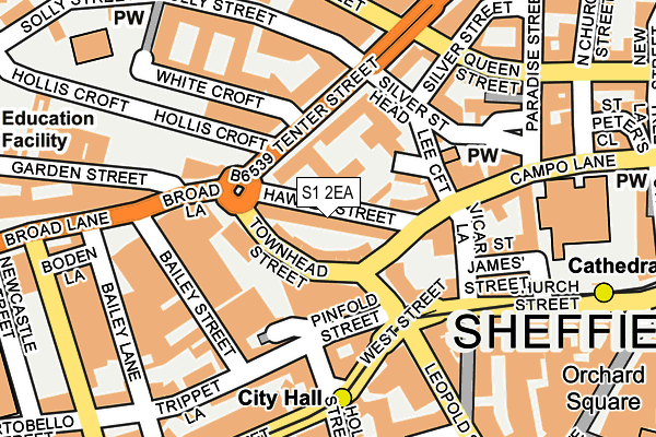 S1 2EA map - OS OpenMap – Local (Ordnance Survey)