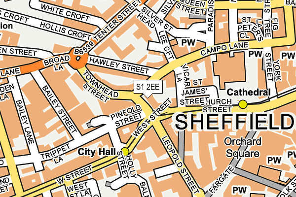 S1 2EE map - OS OpenMap – Local (Ordnance Survey)