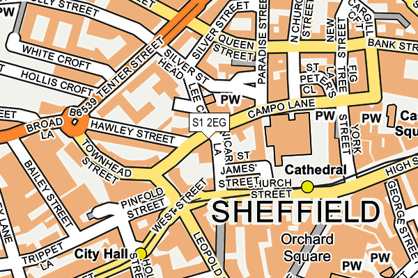 S1 2EG map - OS OpenMap – Local (Ordnance Survey)