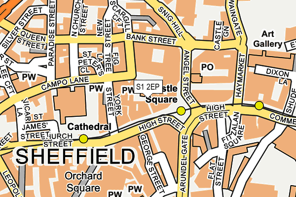 S1 2EP map - OS OpenMap – Local (Ordnance Survey)