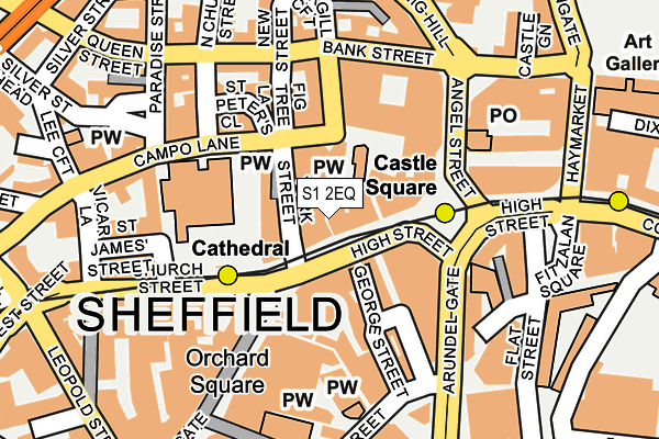 S1 2EQ map - OS OpenMap – Local (Ordnance Survey)