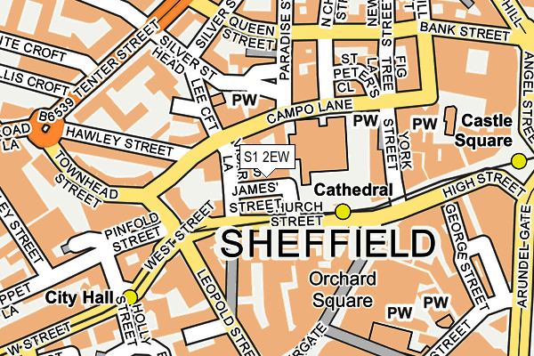 S1 2EW map - OS OpenMap – Local (Ordnance Survey)