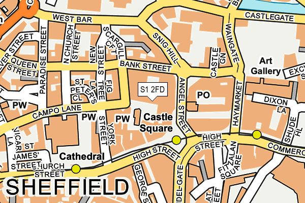 S1 2FD map - OS OpenMap – Local (Ordnance Survey)