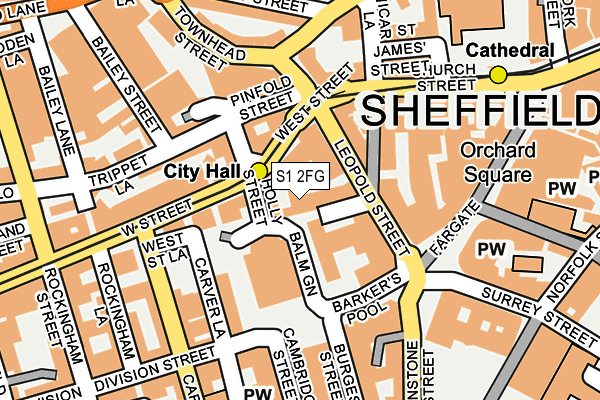 S1 2FG map - OS OpenMap – Local (Ordnance Survey)