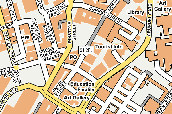 S1 2FJ map - OS OpenMap – Local (Ordnance Survey)