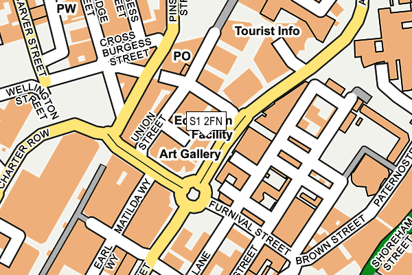 S1 2FN map - OS OpenMap – Local (Ordnance Survey)