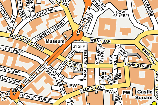 S1 2FP map - OS OpenMap – Local (Ordnance Survey)