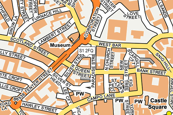 S1 2FQ map - OS OpenMap – Local (Ordnance Survey)