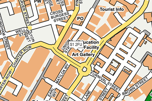 S1 2FU map - OS OpenMap – Local (Ordnance Survey)