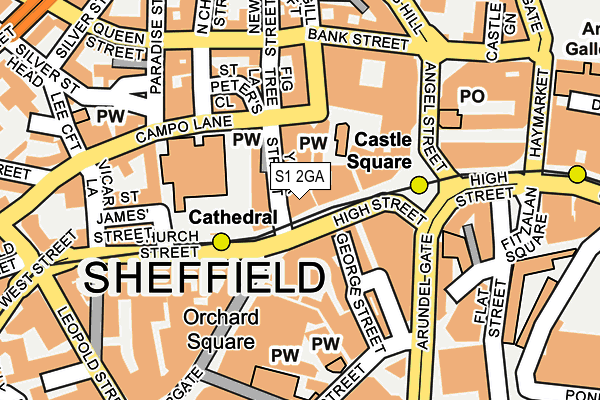 S1 2GA map - OS OpenMap – Local (Ordnance Survey)