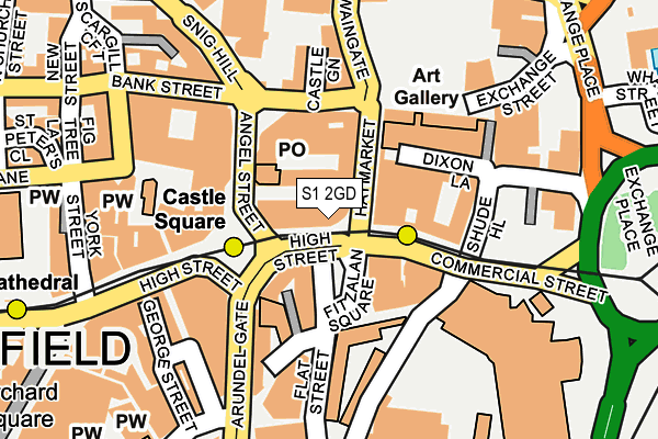 S1 2GD map - OS OpenMap – Local (Ordnance Survey)