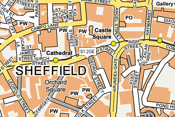 S1 2GE map - OS OpenMap – Local (Ordnance Survey)