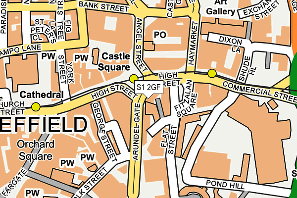 S1 2GF map - OS OpenMap – Local (Ordnance Survey)