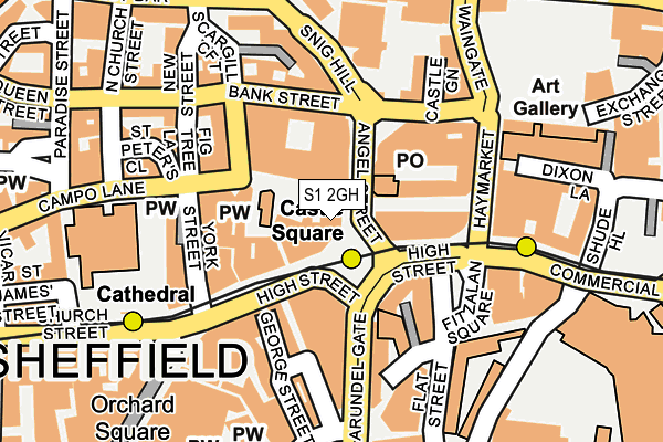 S1 2GH map - OS OpenMap – Local (Ordnance Survey)