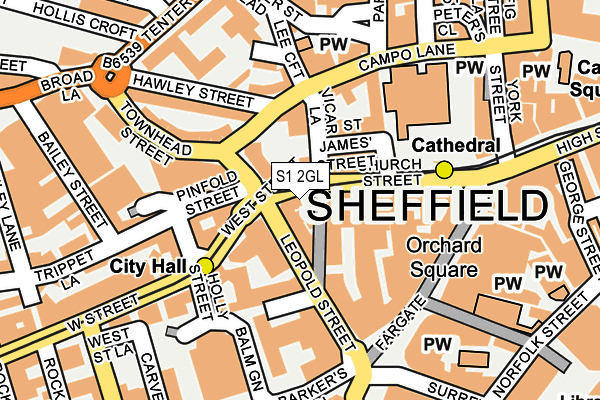 S1 2GL map - OS OpenMap – Local (Ordnance Survey)