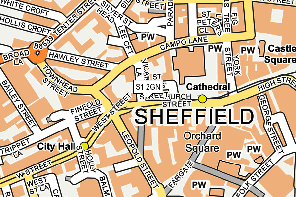 S1 2GN map - OS OpenMap – Local (Ordnance Survey)