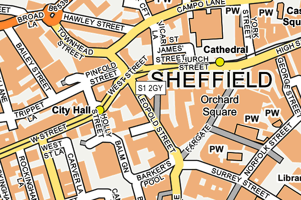 S1 2GY map - OS OpenMap – Local (Ordnance Survey)