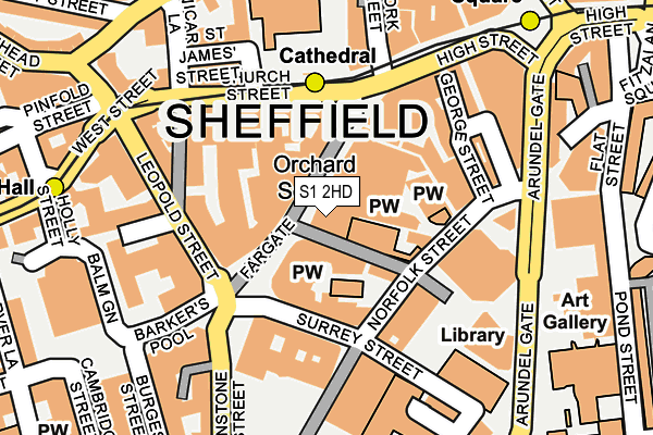 S1 2HD map - OS OpenMap – Local (Ordnance Survey)