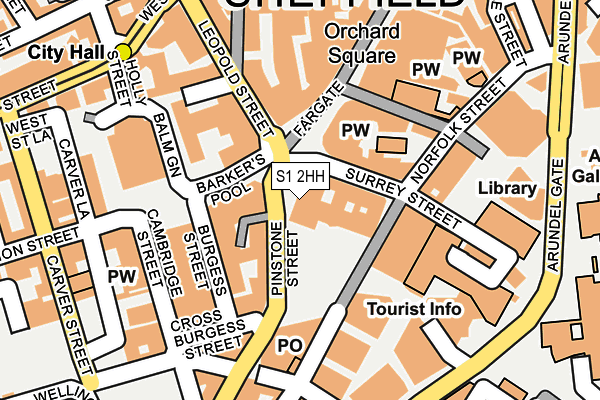 S1 2HH map - OS OpenMap – Local (Ordnance Survey)