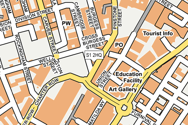 S1 2HQ map - OS OpenMap – Local (Ordnance Survey)