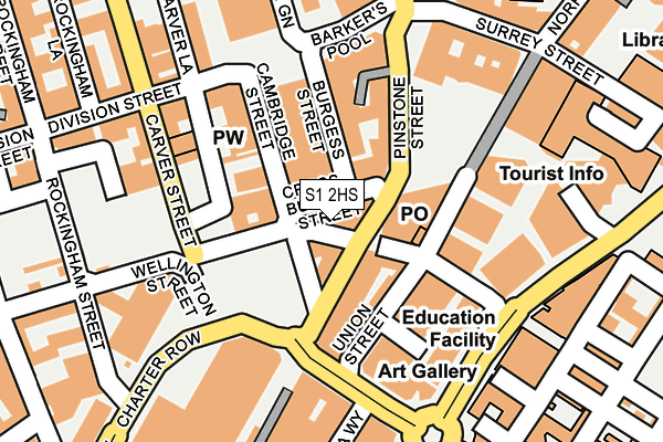 S1 2HS map - OS OpenMap – Local (Ordnance Survey)