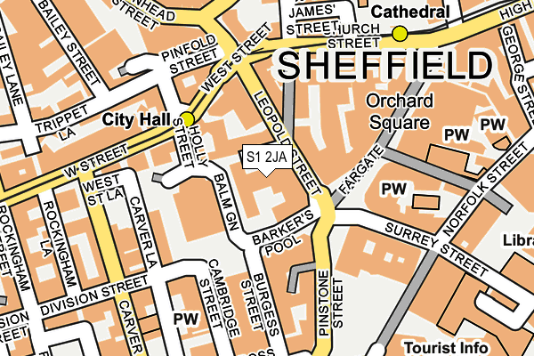 S1 2JA map - OS OpenMap – Local (Ordnance Survey)