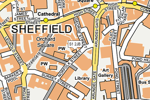 S1 2JB map - OS OpenMap – Local (Ordnance Survey)