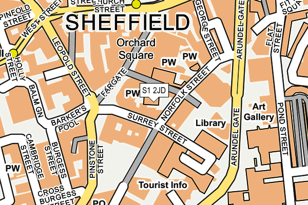 S1 2JD map - OS OpenMap – Local (Ordnance Survey)