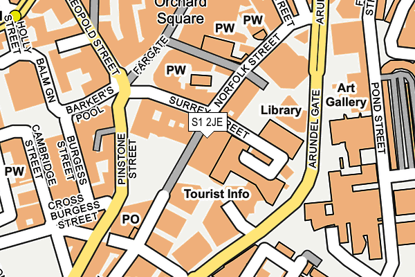 S1 2JE map - OS OpenMap – Local (Ordnance Survey)