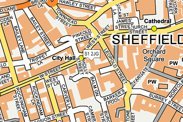 S1 2JG map - OS OpenMap – Local (Ordnance Survey)