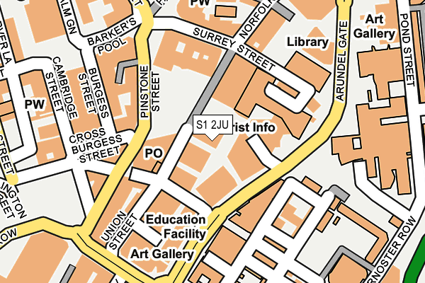 S1 2JU map - OS OpenMap – Local (Ordnance Survey)