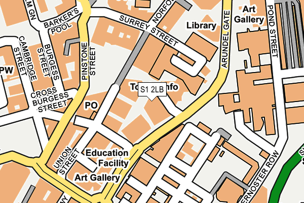 S1 2LB map - OS OpenMap – Local (Ordnance Survey)