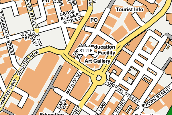 S1 2LF map - OS OpenMap – Local (Ordnance Survey)