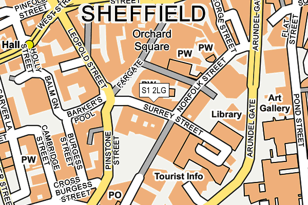 S1 2LG map - OS OpenMap – Local (Ordnance Survey)