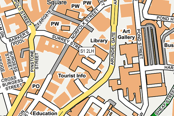 S1 2LH map - OS OpenMap – Local (Ordnance Survey)