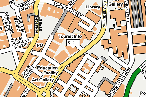 S1 2LJ map - OS OpenMap – Local (Ordnance Survey)