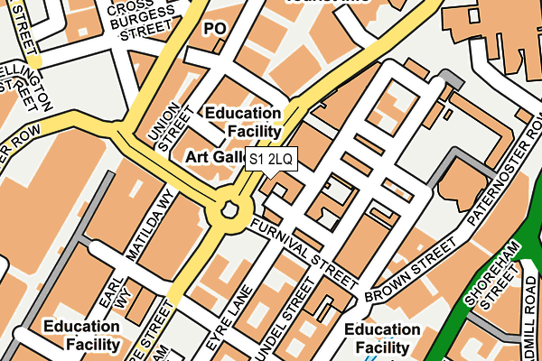 S1 2LQ map - OS OpenMap – Local (Ordnance Survey)