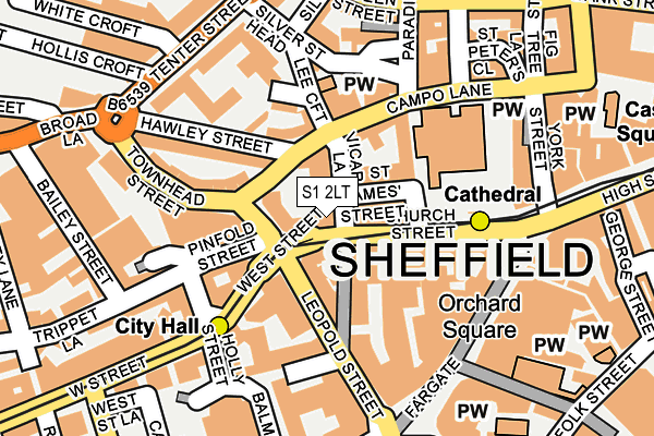 S1 2LT map - OS OpenMap – Local (Ordnance Survey)