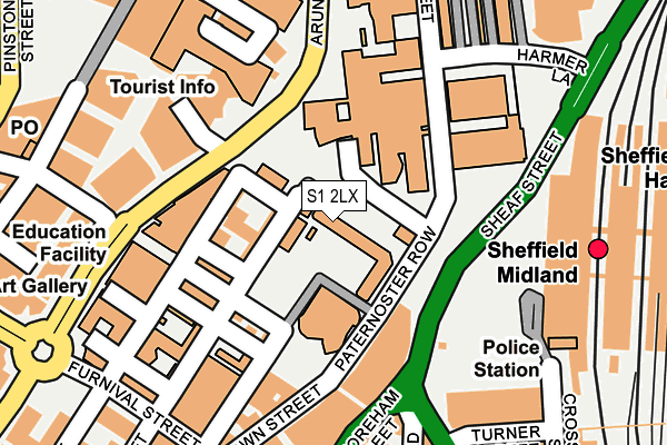 S1 2LX map - OS OpenMap – Local (Ordnance Survey)