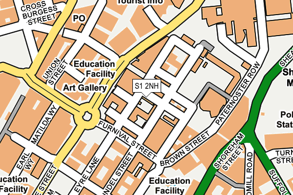 S1 2NH map - OS OpenMap – Local (Ordnance Survey)